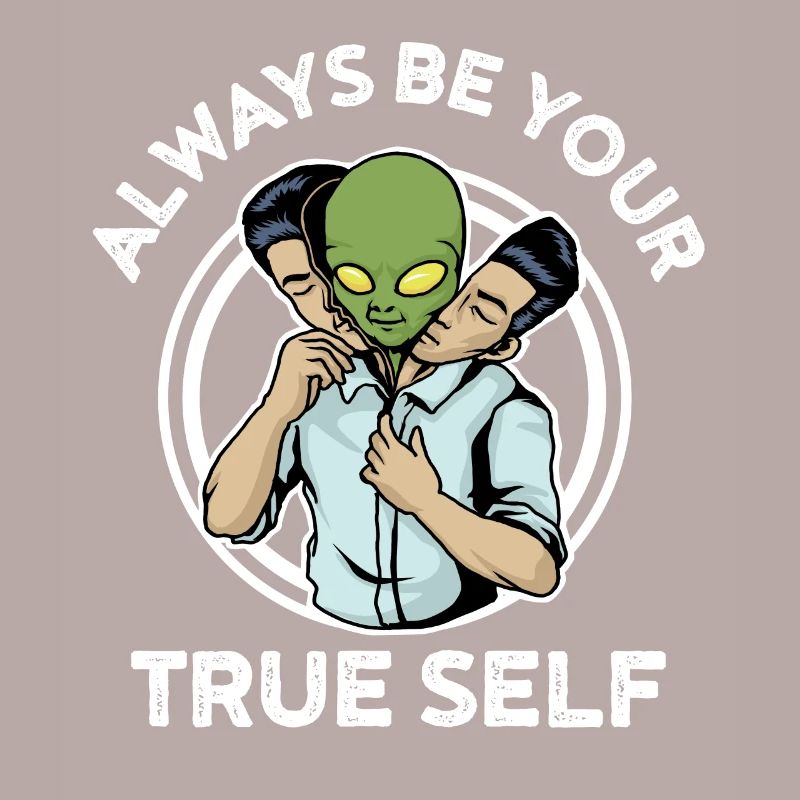 Sei immer du selbst Alien Mann Geschenk