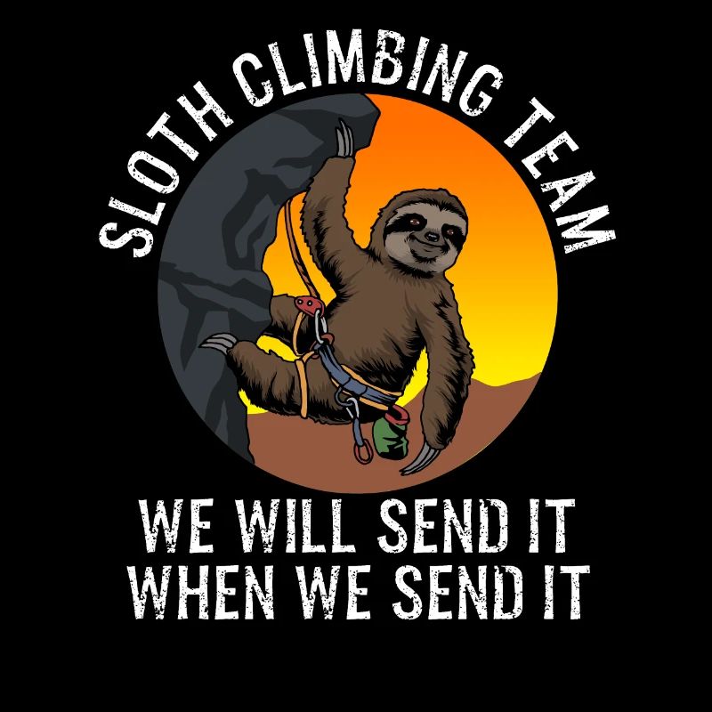 Sloth Climbing Team Fun Climbing Gift