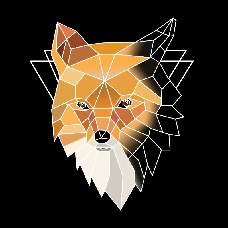 Oranger Polygonal Fuchs