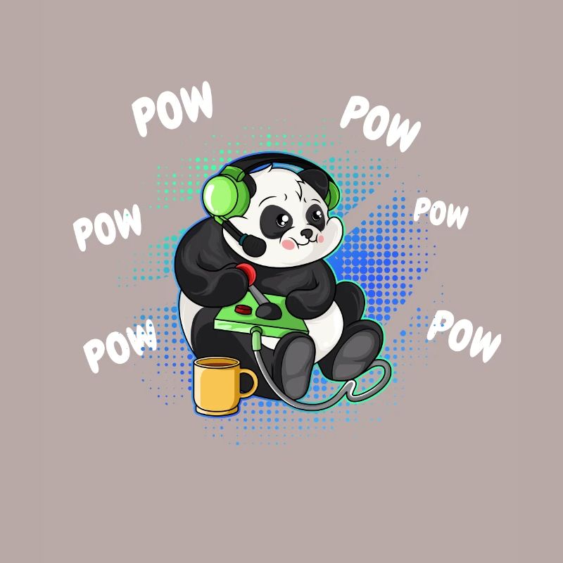 Gaming Panda Computer Console Video Game Gift