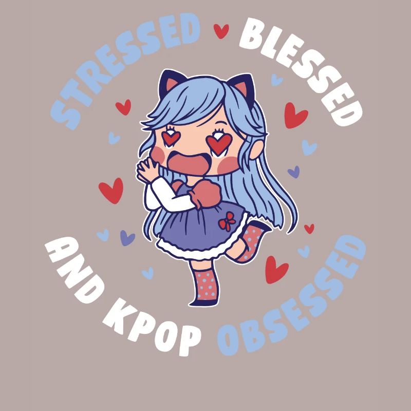 Stressed And Kpop Obsessed Kpop Geschenk