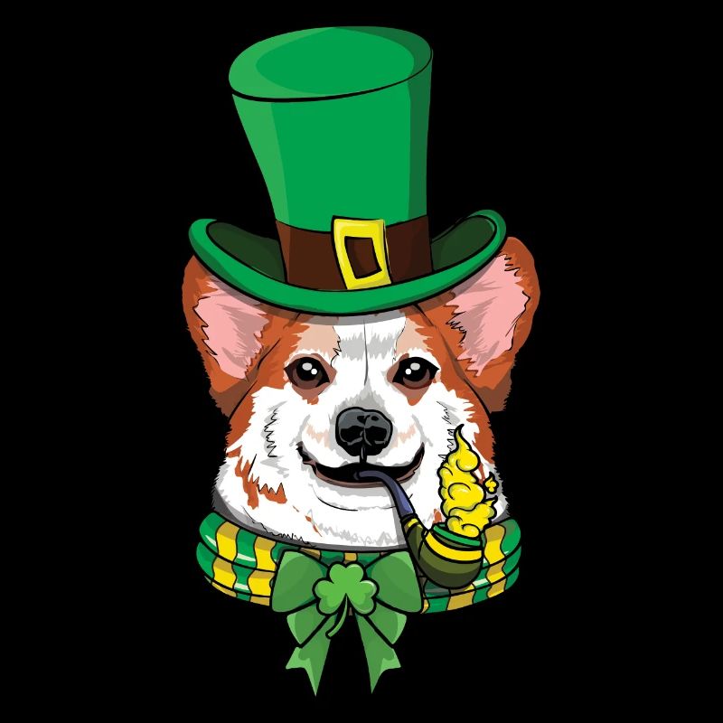 Cute Corgi Irish Happy Saint Patrick Day