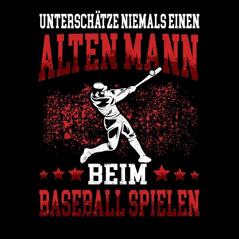 Alter Mann bei Baseball Baseballer Baseballspieler
