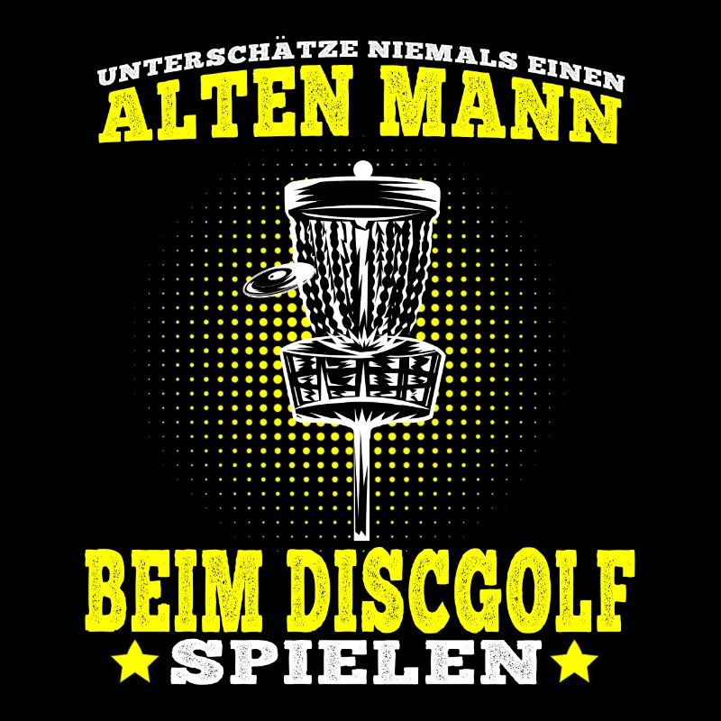 Disc Golf Alter Mann beim Discgolf Discgolfer