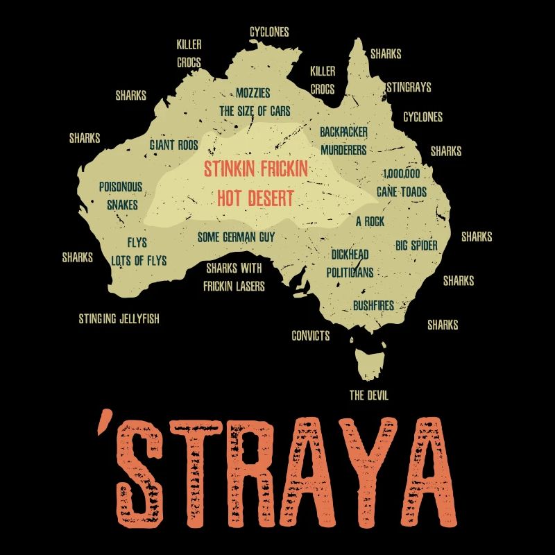 Australia Retro Australia Day Australia Map