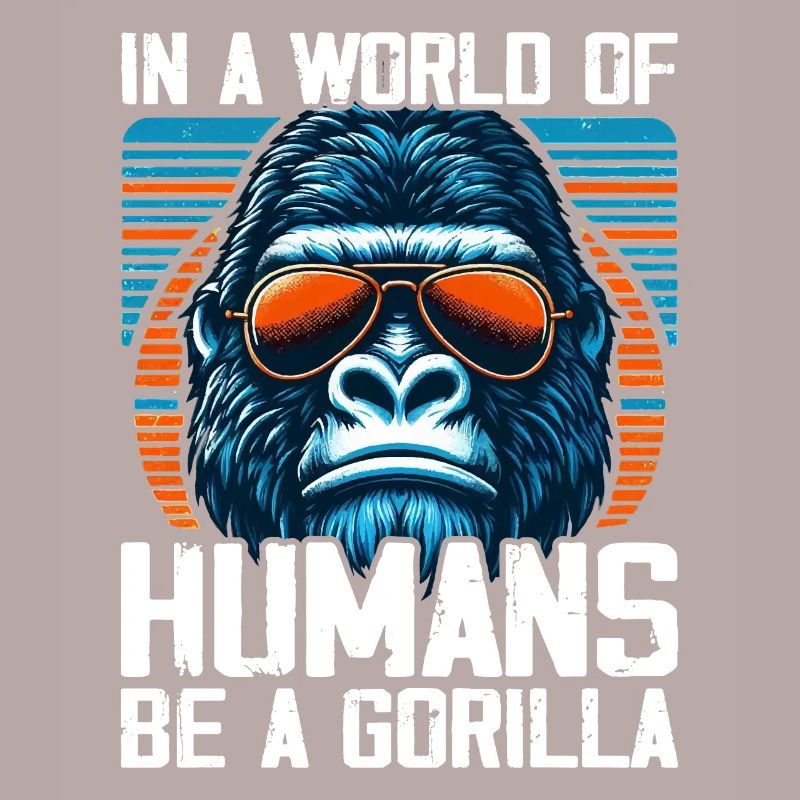 In einer Welt der Menschen Sei ein Gorilla Gorillas Gorillas