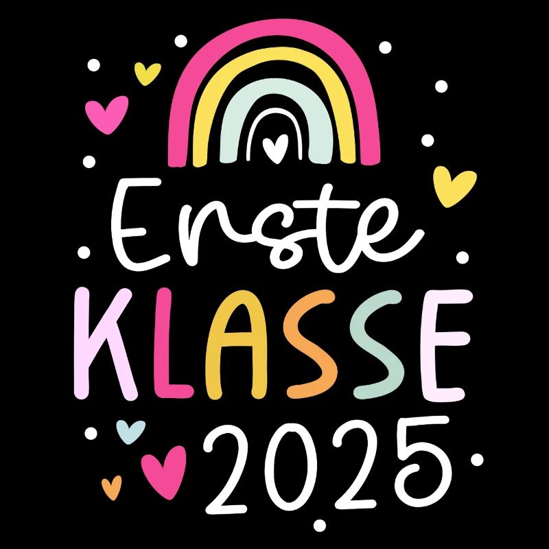 Schulkind 2025 Regenbogen Mädchen Einschulung 2025