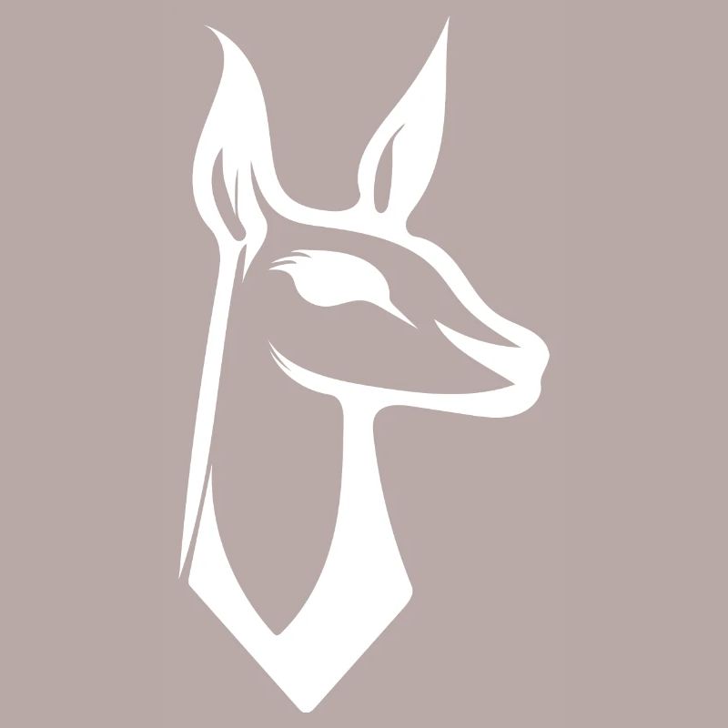 Cute llama logo style