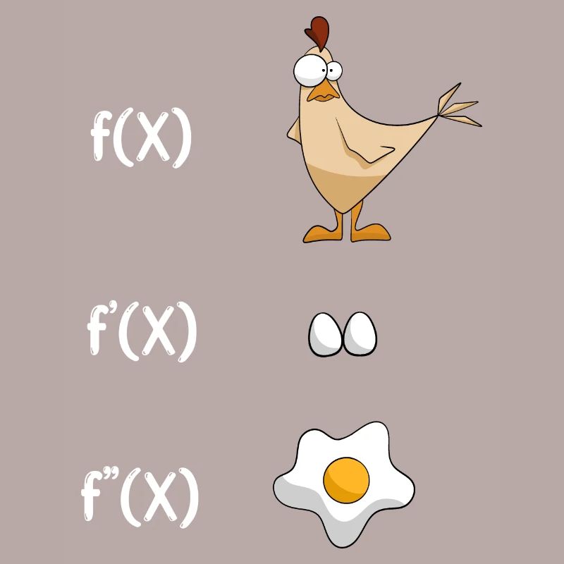 Math Derivation Chicken Student Teacher Gift