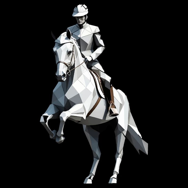 Cavalier Low Poly - Ballet Design