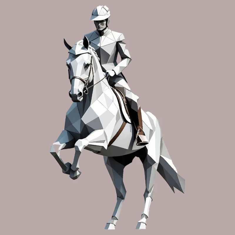Cavalier Low Poly - Ballet Design