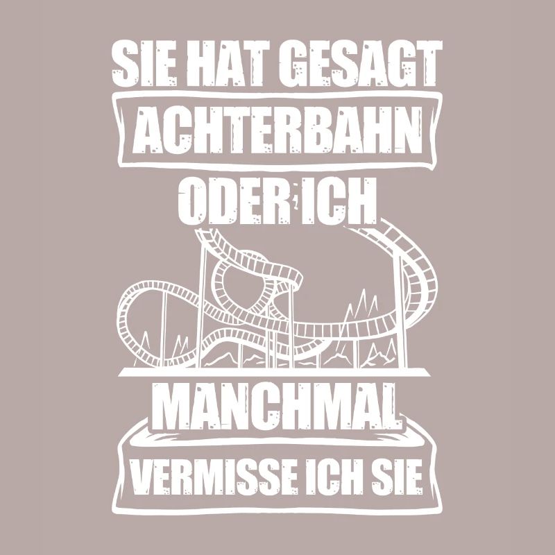 Achterbahn oder ich Freizeitpark Rollercoaster