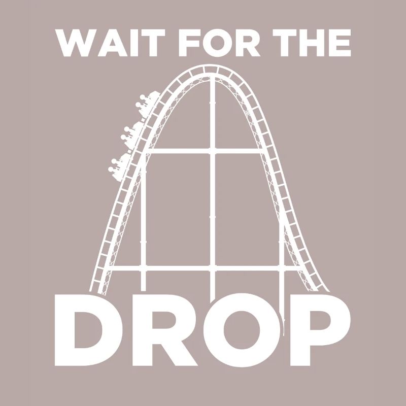Wait for the drop Rollercoaster Achterbahn