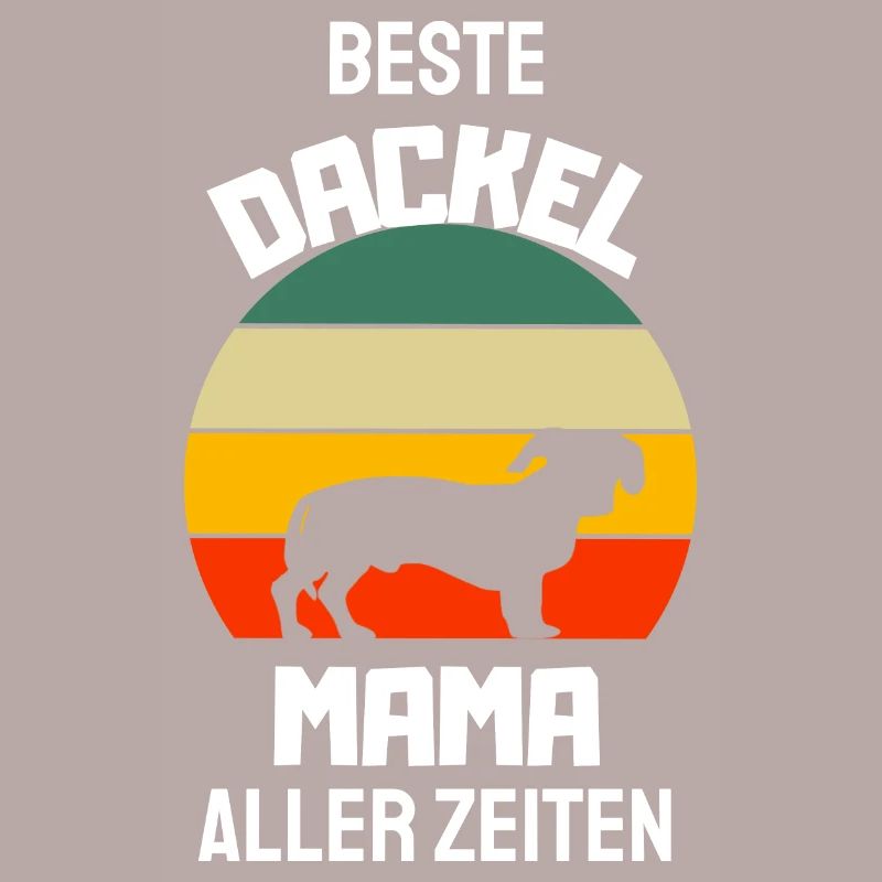 Hunde Mama Hundebesitzer Muttertag Retro Dackel