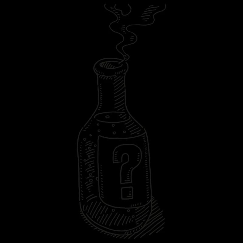Mysterious Bottle Unknown Content Symbol