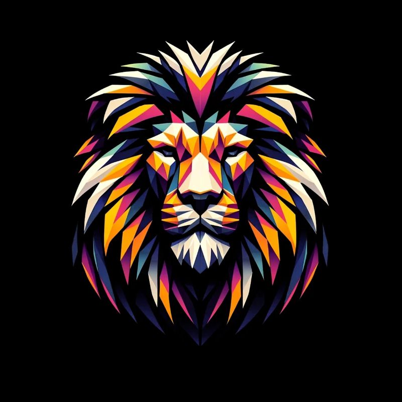 Lion polygonal