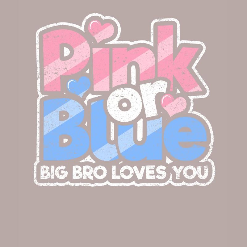 Rosa oder blaues großes Bro liebt Sie