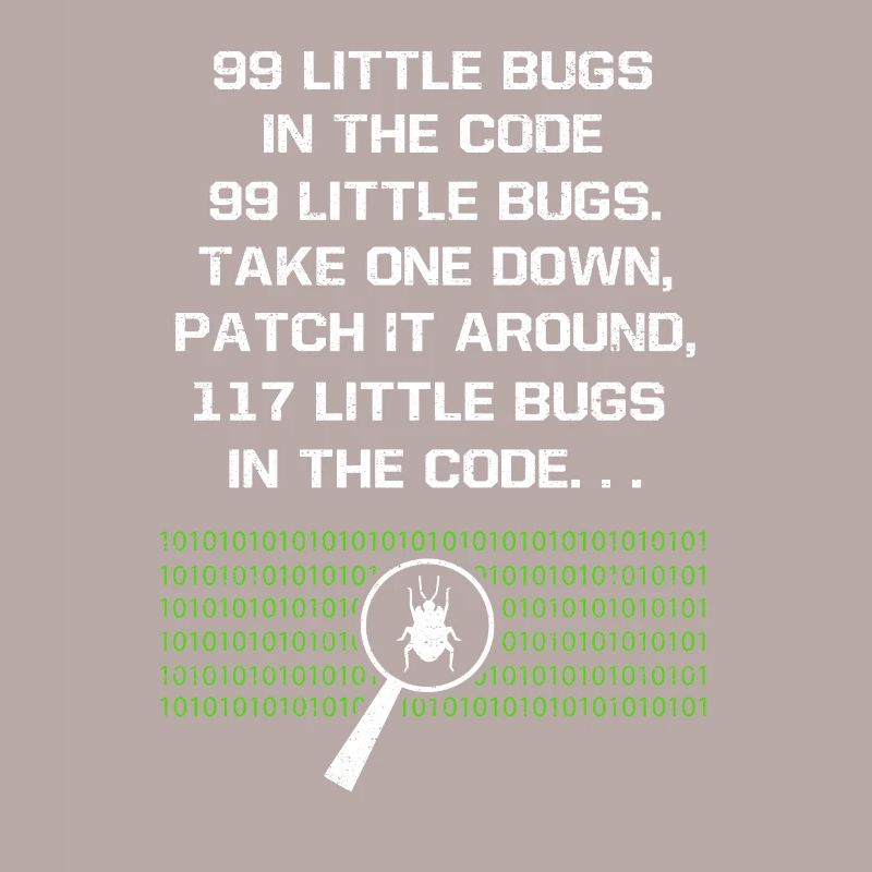 99 kleine Fehler im Code Computer Geek Programm