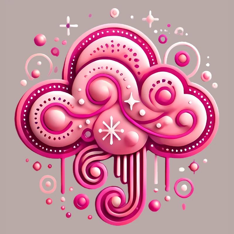 Whimsical Pink Cloud Design