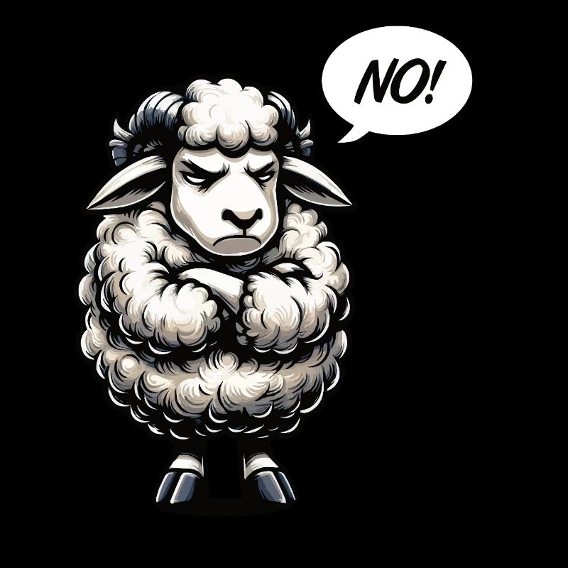 No sheep sheep shepherd sheep farmer ram