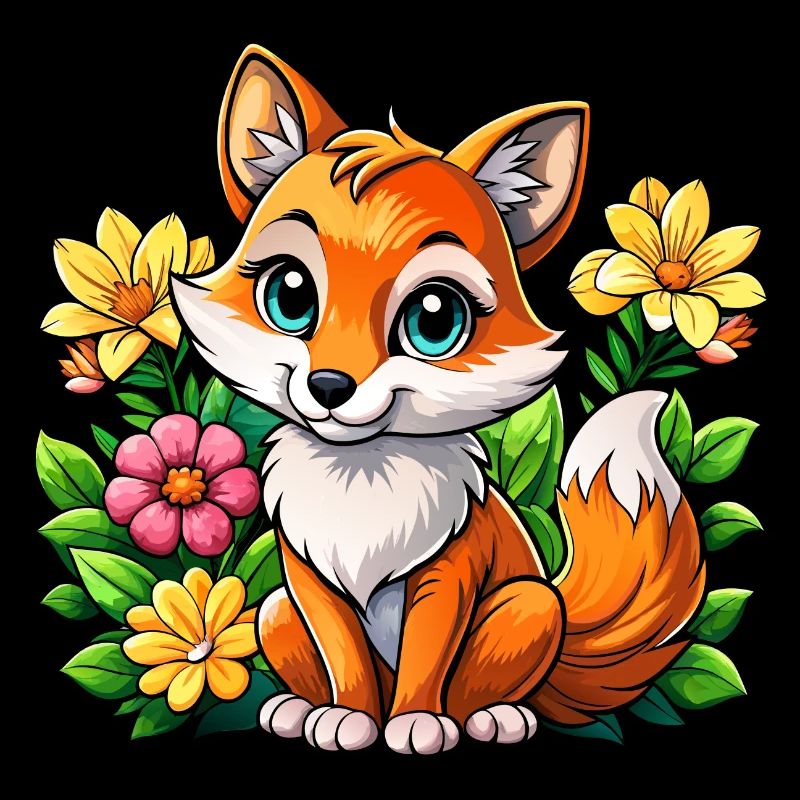 Flower-loving fox