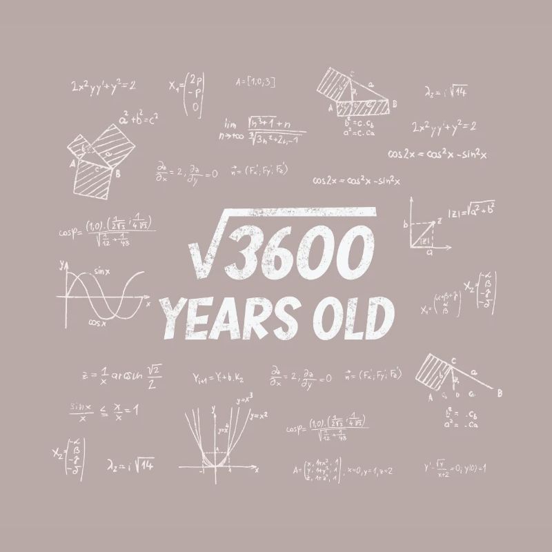 Square root from 3600 - 60th birthday math nerd