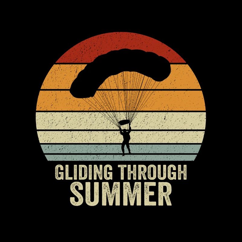 Paragliding durch den Sommer Vintage Paragleiter
