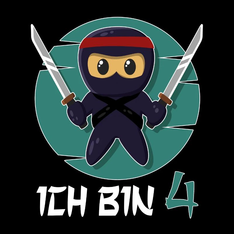 Ich Bin 4 Ninja 4. Geburtstag Jungen 4. Geburtstag