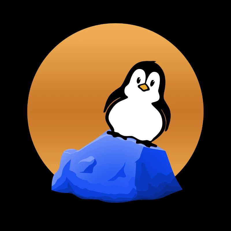 Pinguin auf dem Eisberg - Penguin on the