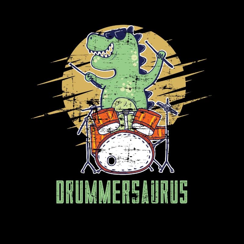 Drummer Dino Drummer Dinosaur Drums