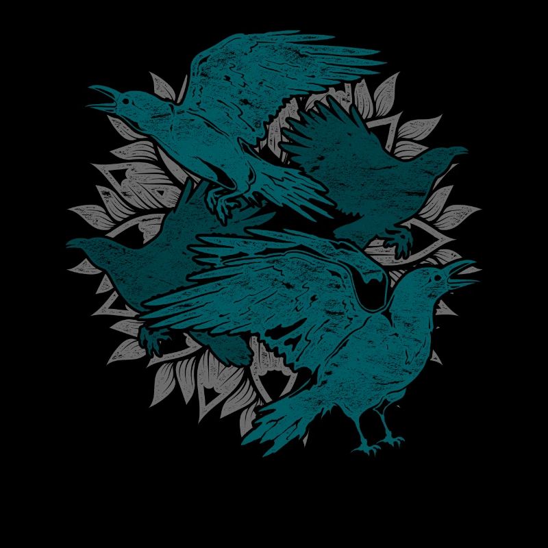 Schwarzer Vogel Krähe Geschenk Gruseliges Raben
