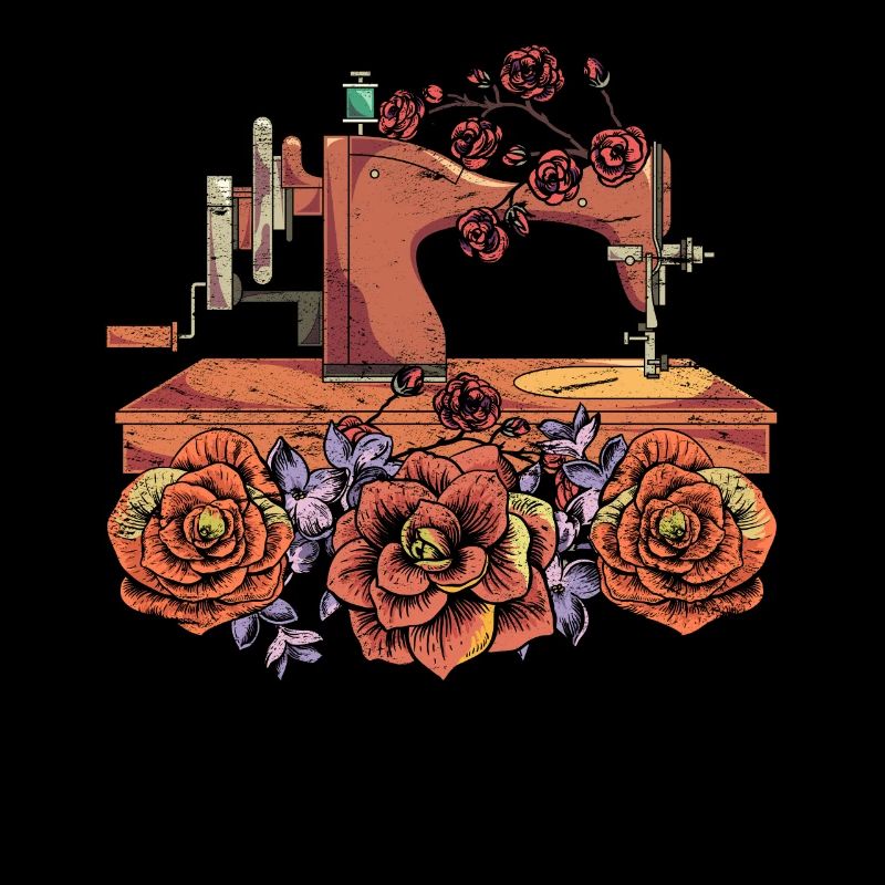 Seamstress Rose Sewing Machine Knitting Gift Sewing