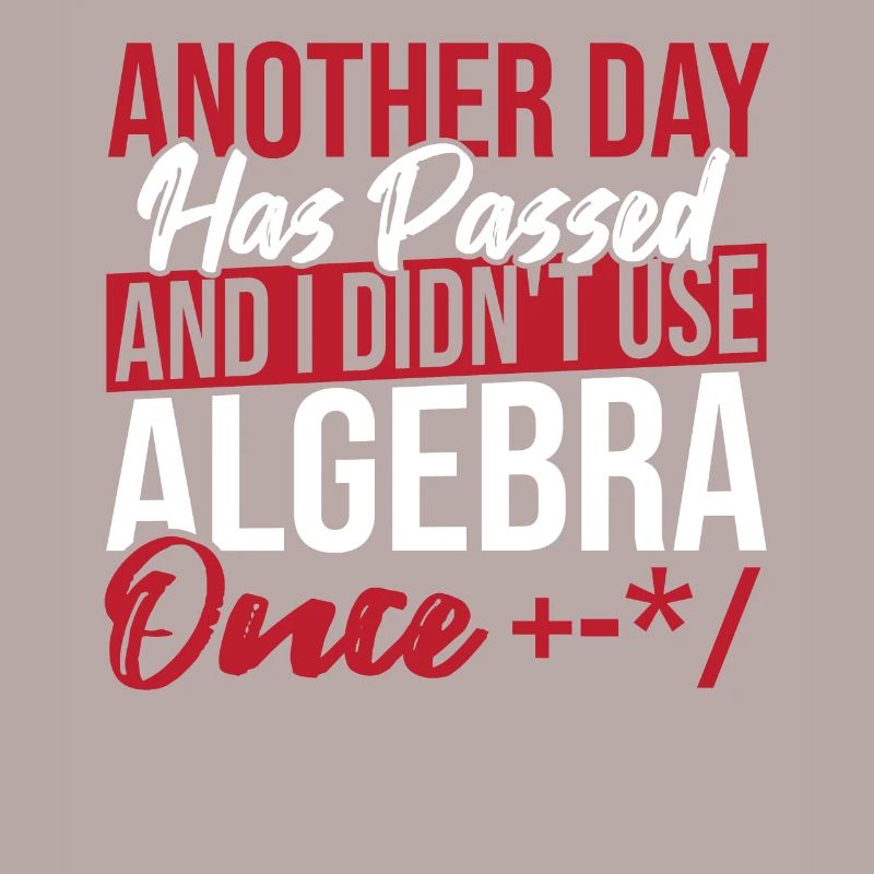 Algebra Lover Graph Math Nerd I Didn't Use Algebra