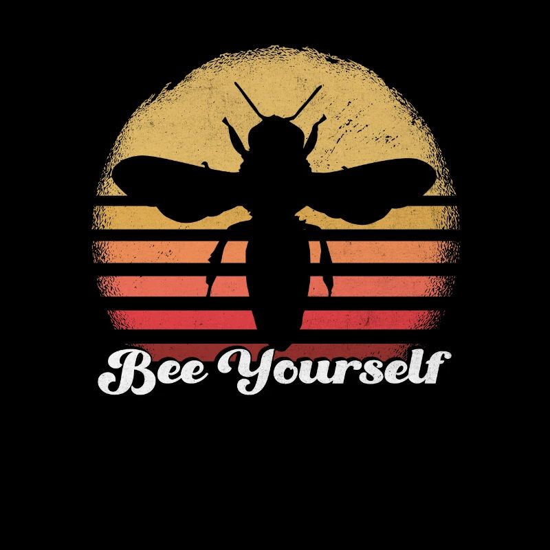 Bee Yourself Positive Message Bee Art