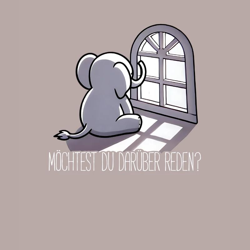 Möchtest du darüber reden? Trauriger Elefant