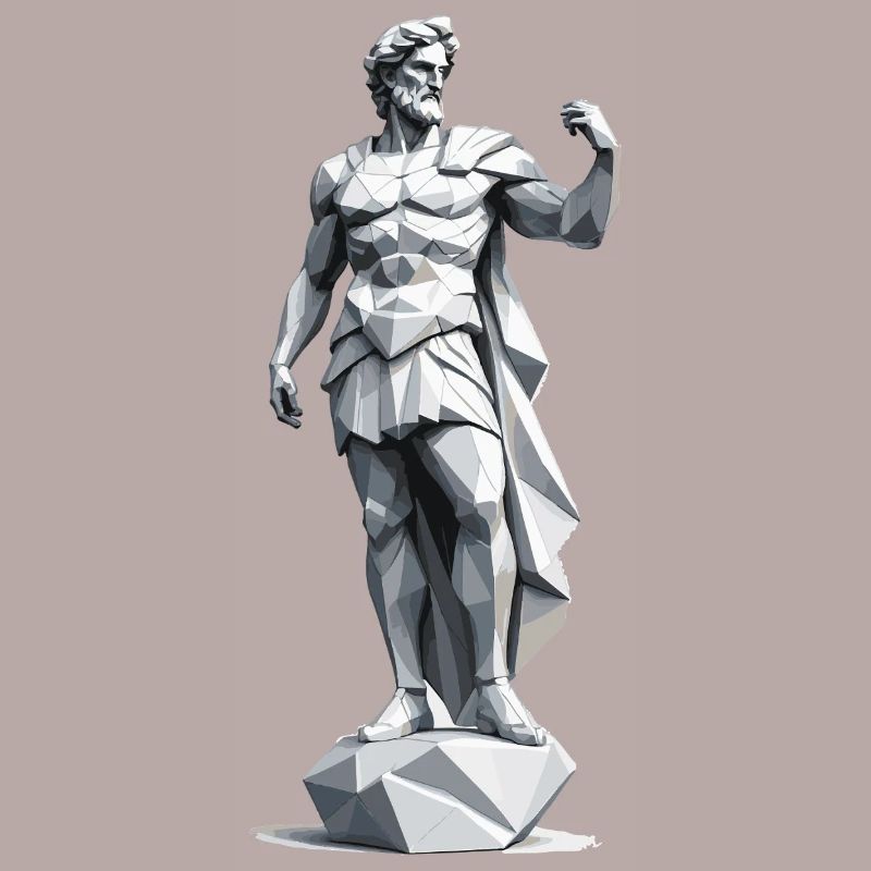 Dieu grec - Design Low Poly