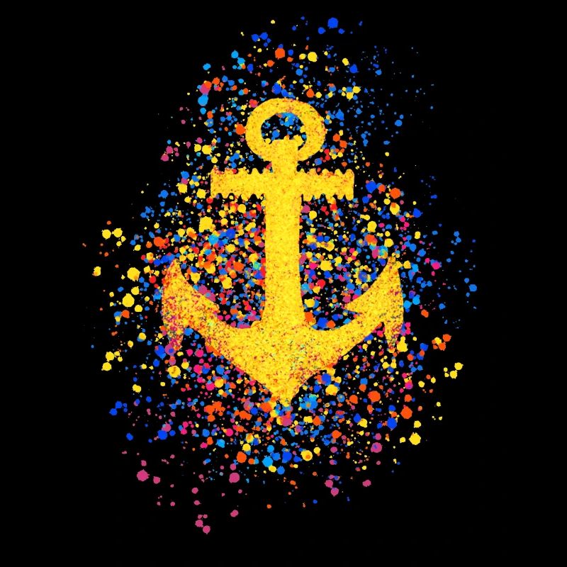 Anchor symbol color splashes splashes splashes