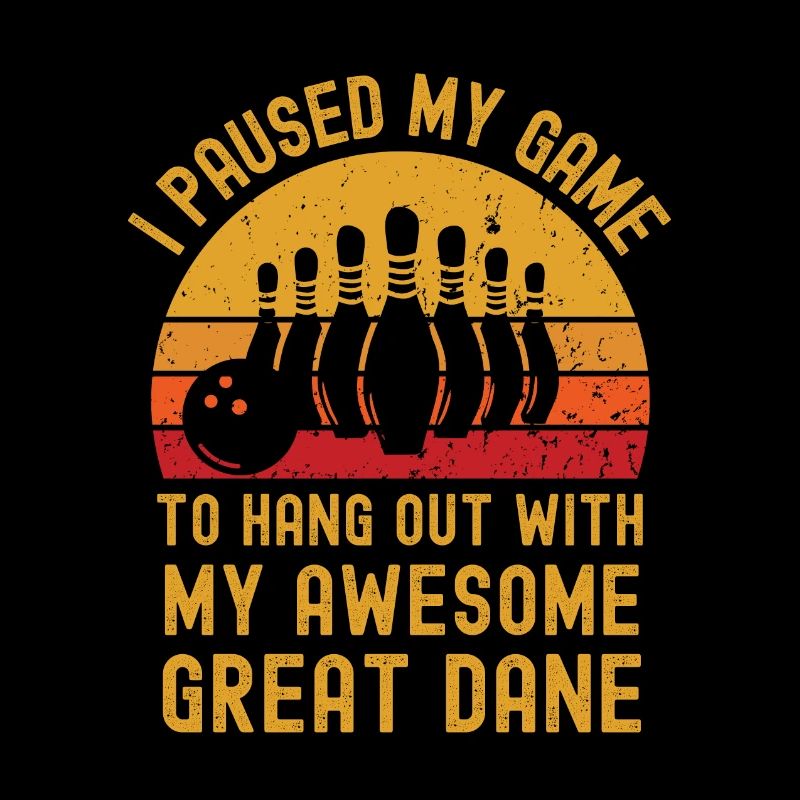 Bowling and Great Dane