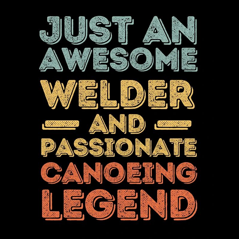 Welder Canoeing retro
