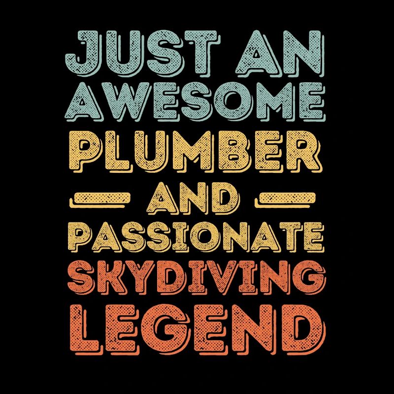 Plumber Skydiving legend retro
