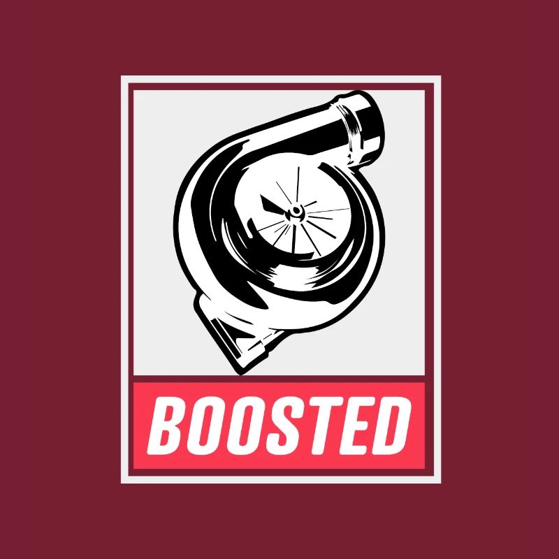 BOOSTED Turbocharger Boost Pressure Turbo Engine Gift