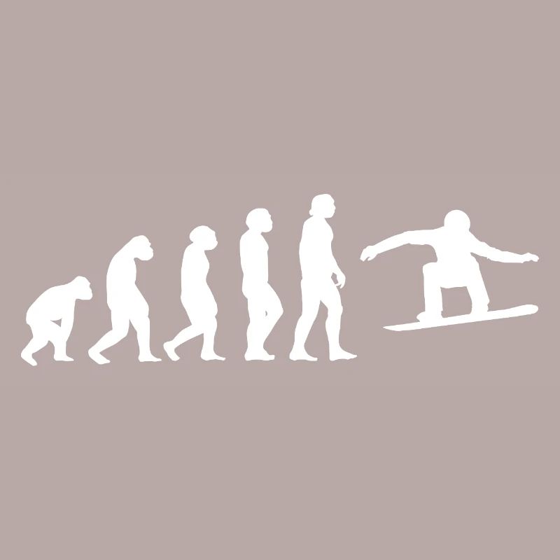 Snowboarder Evolution Silhouette Minimaliste
