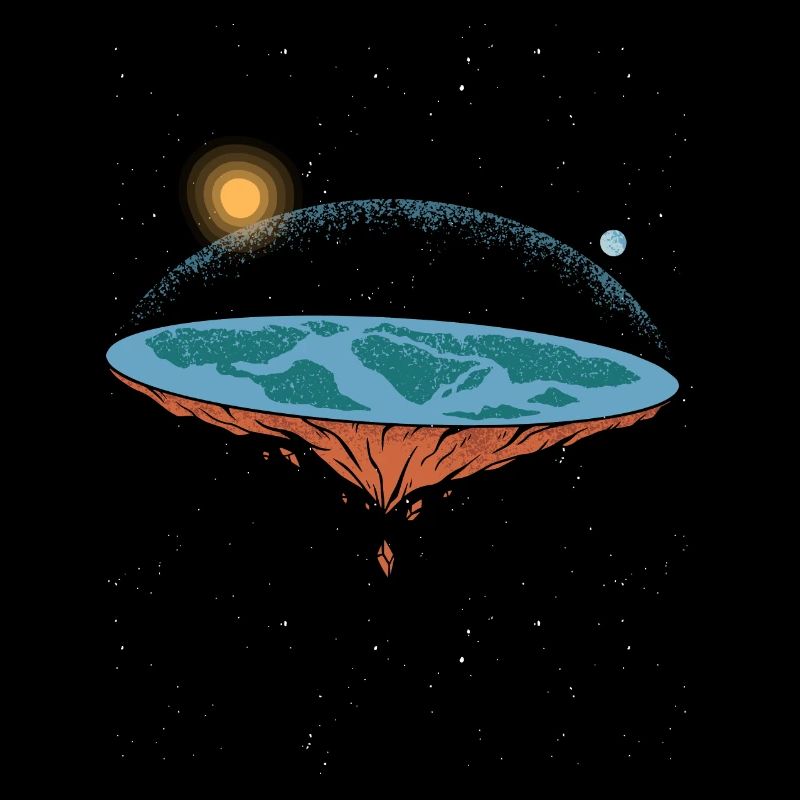 Flat Earth Slice Map Universe Gift