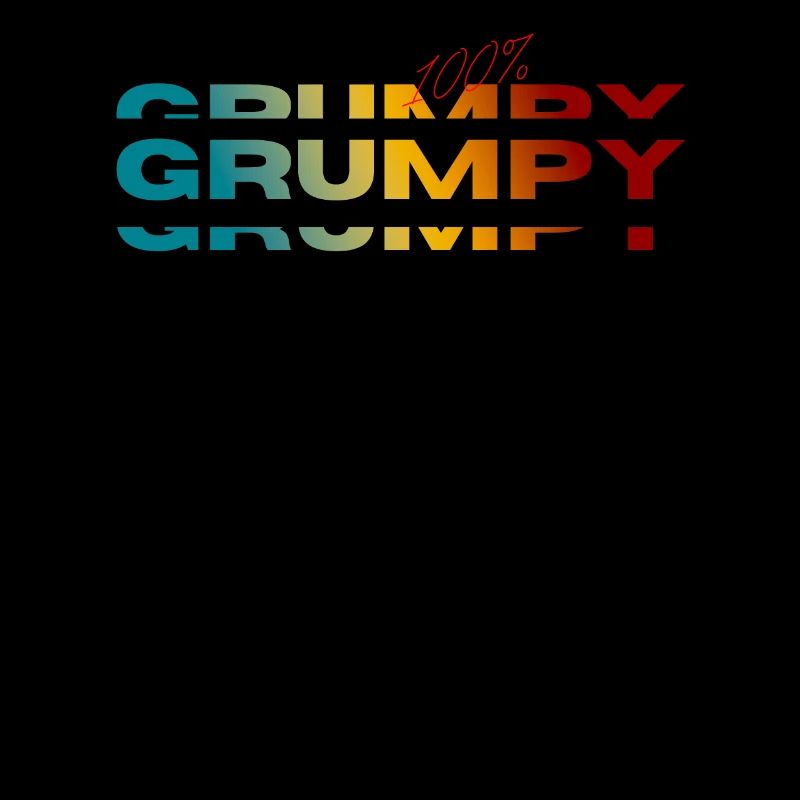 100% Grumpy Vintage Old Grandpa