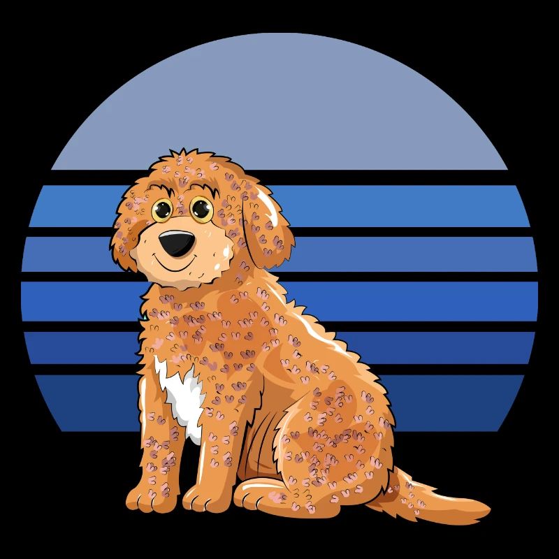 Cockapoo Retro Blue