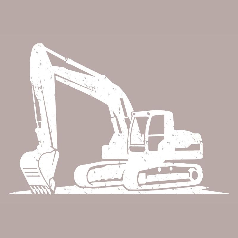 Loading Bucket Silhouette Excavator Operator Gift