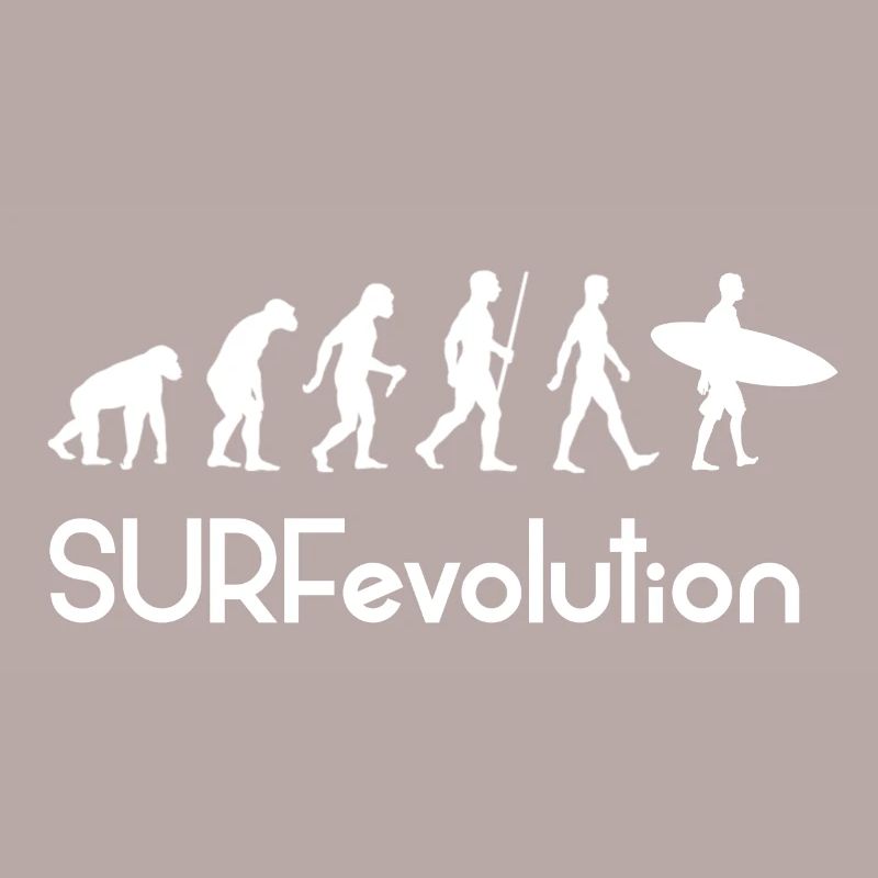 Surf evolution silhouette surf surfer