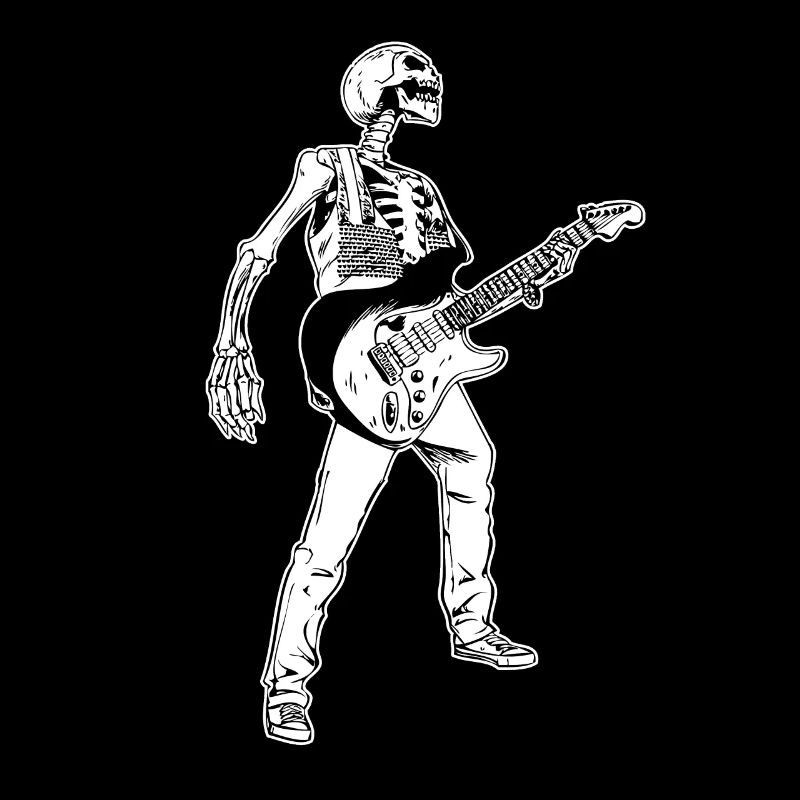 Skeleton guitar guitar player
