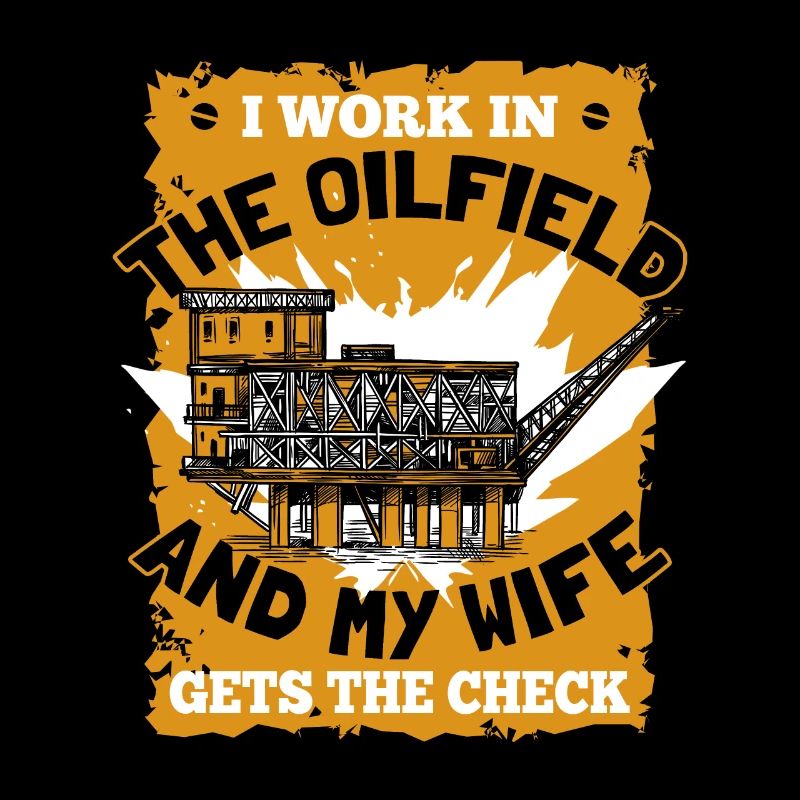 Ölfeld Bohrinsel Ehefrau