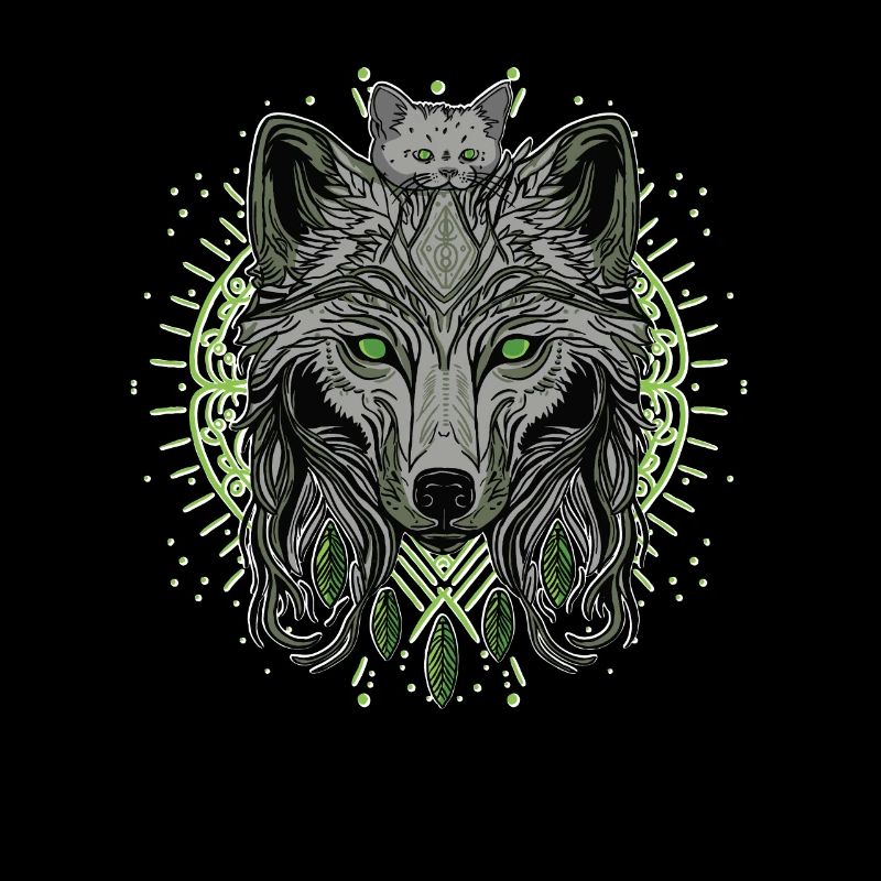 Wolf Wolf et un chat
